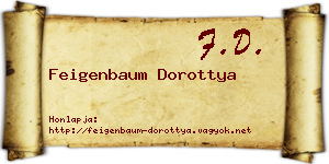 Feigenbaum Dorottya névjegykártya