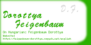 dorottya feigenbaum business card